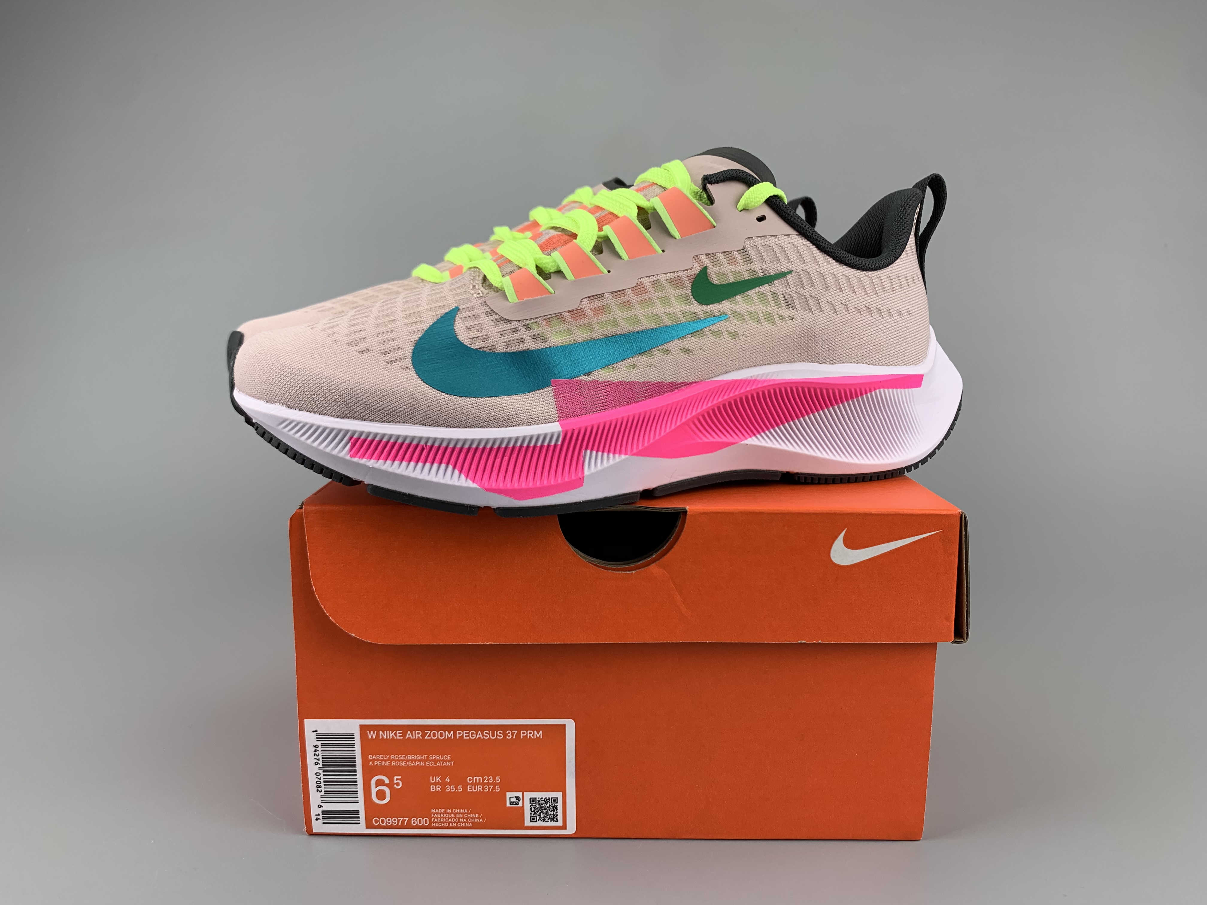 Women Nike Zoom Pegasus 37 Pink Blue Green Black Shoes